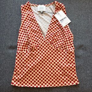 Reformation Bowie Knit Top Pamplona Dot